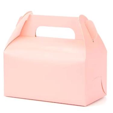 Imagem de Kit 10 Caixa para 2 Cupcake com Alça 15x8x14 Embalagem Montável Azul Rosa Verde e Branco (Rosa)