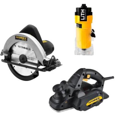 Imagem de Kit Marceneiro Serra Circular + Plaina + Tupia Laminadora - hammer, 11