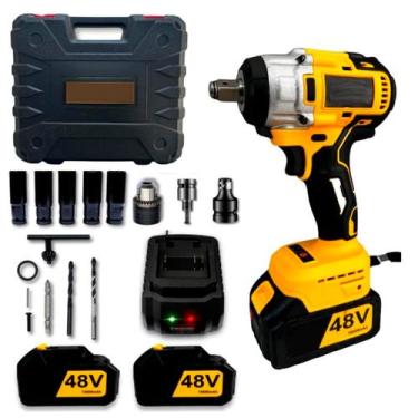 Imagem de Furadeira e Chave de Impacto Automotivo Profissional com Soquetes - BI