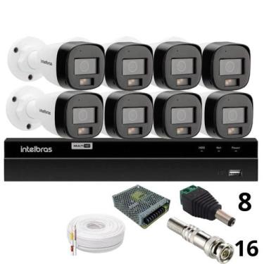 Imagem de Kit 8 Câmeras Intelbras  Bullet 3220b Full Color Com Áudio Dvr Intelbr