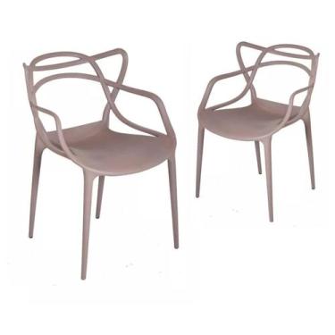 Imagem de Kit com 2 Cadeiras de Jantar Cozinha Restaurantes Comercial Allegra Fe