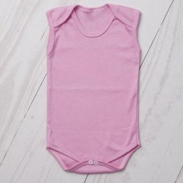 Imagem de Body bebê regata suedine 100% algodão - LETICIA CAT, Pink claro, RN