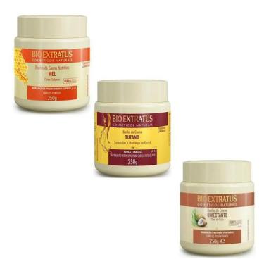 Imagem de Kit cronograma capilar Nutrição Mel + Tutano + Umectante 250 gr - BIOE