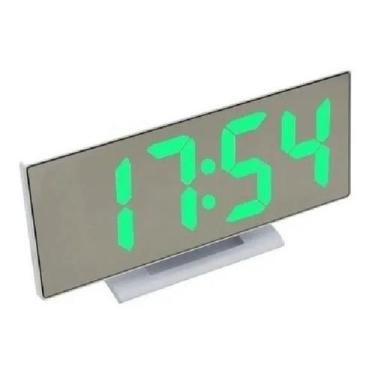 Imagem de Relogio Despertador De Mesa Espelho Digital Led Espelhado Nf - PRIME