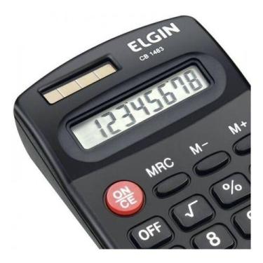 Imagem de Calculadora Eletronica Solar De Bolso Elgin 8 Digitos Cb1483 