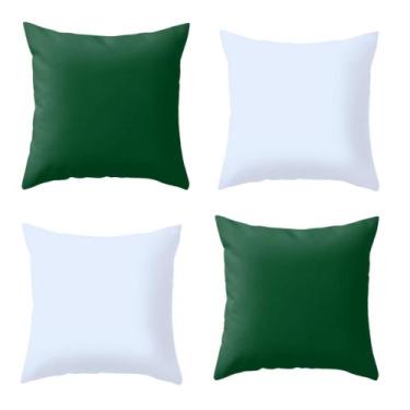 Imagem de Kit 4 Capas Lisas Varias Cores Para Sala Sofá Decoração - Gabi Flor, V