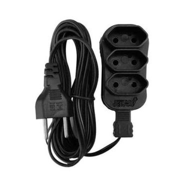 Imagem de Extensão Elétrica Com 3 Tomadas / Saídas Bivolt - Jetcon, 3 metros