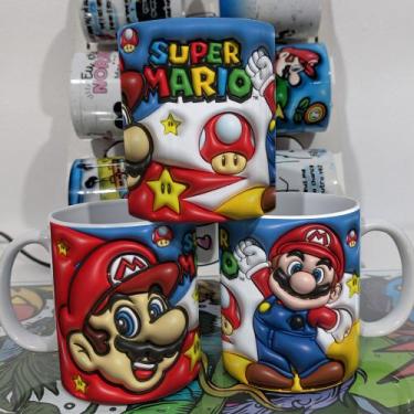 Imagem de Caneca EFEITO 3D SUPER MÁRIO BROS - IMPERDÍVEL!! - REI DOS PRESENTES