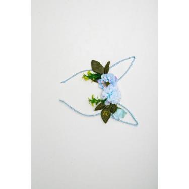 Imagem de Tiara para páscoa com  Flores  - Festas e Fantasias, Azul