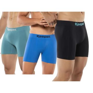 Imagem de Kit 3 Cuecas boxer sem costura poliamida anti assadura escolha as core