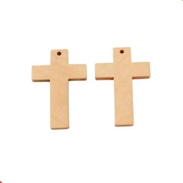 Imagem de Entremeio cruz 06x04cm em madeira com 100 un - - Nenhum fabricante -, 