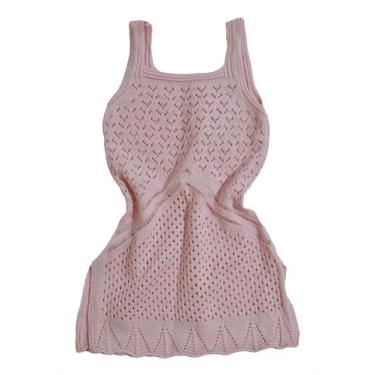 Imagem de Saída Praia Vestido Infantil Menina Criança Canga Verão Lisa - EUC STO