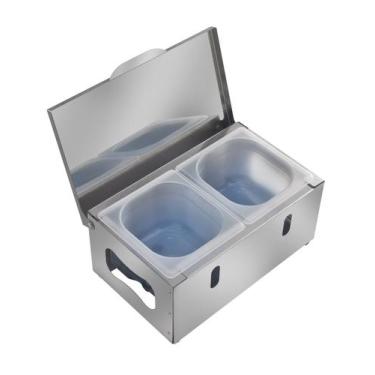 Imagem de Condimentadora Pizzarola Profissional 2 Cubas Refrigerada - Aisa