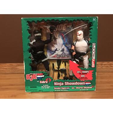 Imagem de GI Joe 2003 Ninja Showdown SPY TROOPS The Movie Series Conjunto de figuras de ação de 12 polegadas de altura - Olhos de cobra com equipamento de rapel de trabalho versus sombra de tempestade com tirolesa de trabalho mais DVD totalmente animado de 44 minutos e muitos acessórios de armas