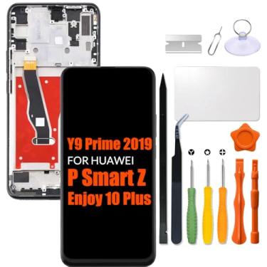 Imagem de Substituição para Huawei Y9 Prime (2019) | P Smart Z | Aproveite a tela LCD 10 Plus com moldura para STK-L21 STK-L22 STK-LX3 STK-LX1 LCD Touch Screen Display Panel Digitalizador Assembly com kit de