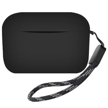 Imagem de USTIYA Capa para Anker Soundcore A20i Capa de proteção de silicone macio de corpo inteiro com cordão acessórios para fone de ouvido Funda Carcasa (preto)