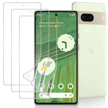 Imagem de DYNASCO Pacote com 3 protetores de tela para Google Pixel 7, película protetora de TPU flexível autocura para Google Pixel 7, filme de hidrogel de alta sensibilidade, cobertura total ultrafina HD,