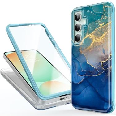 Imagem de Esdot Capa para Samsung Galaxy S24 FE com protetor de tela integrado - moldura frontal de policarbonato rígido durável + capa traseira de TPU macio, designs bonitos da moda para mulheres, capa