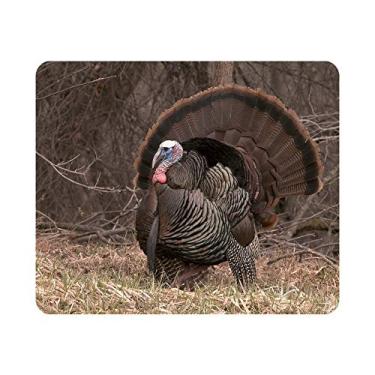 Imagem de Nicokee Tapete de mouse para jogos Strutting Wild Turkey Tapete de mouse de borracha antiderrapante para computadores, laptop, escritório, casa, retangular, mouse personalizado 24 cm x 19 cm