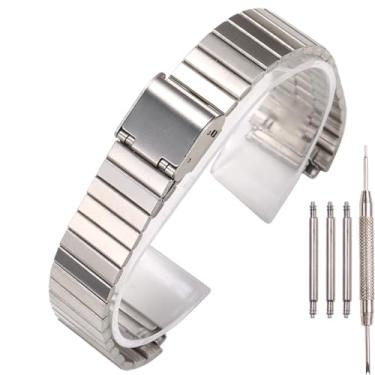 Imagem de Pulseira de relógio de substituição de aço inoxidável de 18 mm compatível com Casio F-108WH AE1200WH A168WA A158WA LA670WGA A700W acessórios de relógio feminino e masculino (prata1)
