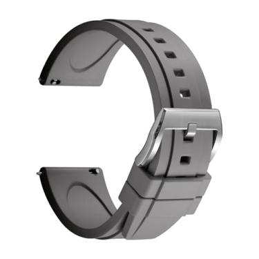 Imagem de REZERO Pulseiras de borracha de borracha, de liberação rápida, pulseiras de relógio esportivo de substituição 19 20 21 22 23 24 mm para homens, mulheres, adolescentes e presentes