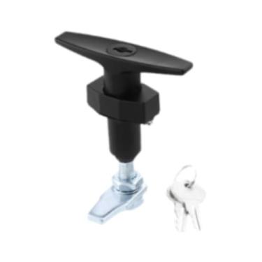 Imagem de Generic Conjunto correspondente de trava de porta em t, trava de segurança, substituição, prática, trava de porta de galpão, caixa de ferramentas, trava de, Língua Curta, 8.2x4.5x9.8 Cm