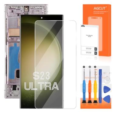 Imagem de AGCUT OLED para Samsung Galaxy S23 Ultra tela de substituição para tela Samsung S23 Ultra LCD SM-S918B SM-S918U Montagem de tela sensível ao toque digitalizador LCD com moldura (versão dos EUA,