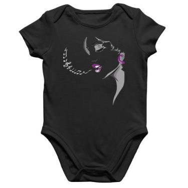 Imagem de Body Bebê Algodão Mulher Cantando - Foca na Moda, Preto, P