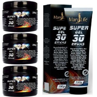 Imagem de Kit 3 Super Gel 30 Ervas 250g  + 1 Super Gel 30 Ervas 150g - Bio Insti