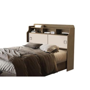 Imagem de Cabeceira Jéssica Casal 1.4 Castanho/Off White  VJ Móveis