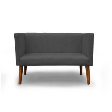 Imagem de Namoradeira Decorativa Barcelona Suede Grafite - Casa & Estofados - Me