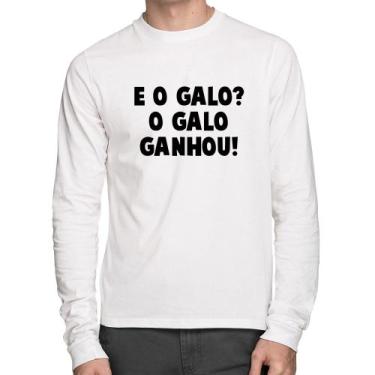 Imagem de Camiseta Algodão E o galo O galo ganhou! Manga Longa - Foca na Moda, B
