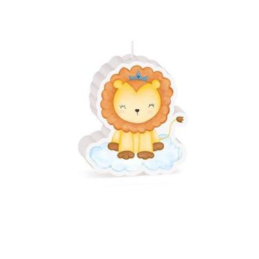Imagem de Vela Especial Leãozinho Festa Bichinhos Baby - Cromus - Rizzo Festas -