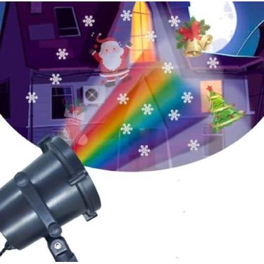 Imagem de  Projetor Natal LED Holografico Natalino Espeto Jardim Bivolt Pisca Pi