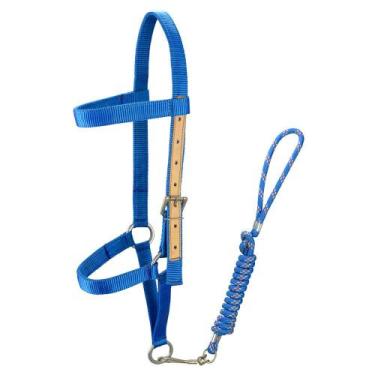 Imagem de Cabresto de Seda para Cavalo SV5438 - Azul - Selaria Vertentes