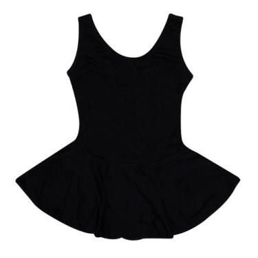 Imagem de Collant Regata Com Saia Em Helanca Preto - Art Dança, 52