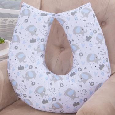 Imagem de Almofada Amamentação Elefantinho Bernardo Azul - Miguel Baby