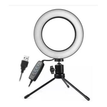 Imagem de Iluminador Ring Light 16cm Usb Led Misto 3500k 5500k + Trip - oem