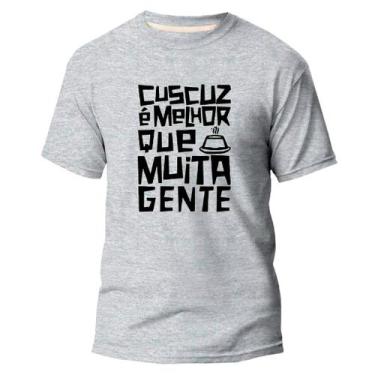 Imagem de Camiseta Básica Algodão Estampa Digital Cuscuz Melhor Q Muita Gente - 