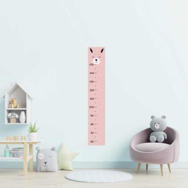 Imagem de Régua Adesiva Infantil Coelho Rosa N09227 20x115cm - Adesivo BR