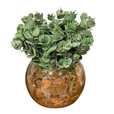 Imagem de Arranjo Centro de Mesa Verdinho Eucalipto Artificial Completo - Decore