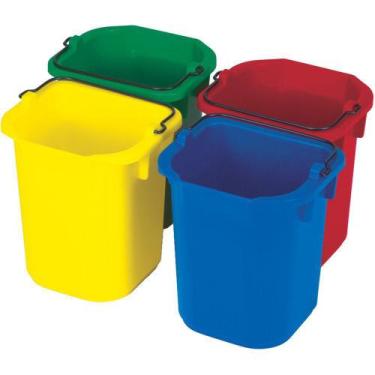 Imagem de Kit de 4 baldes para limpeza 4,7l - linha 9t - rubbermaid