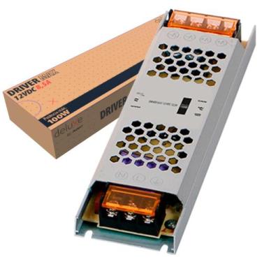 Imagem de Kit 4 Fonte Driver 12V Max 100w 8,5A Bivolt Fita Led Perfil - Avant