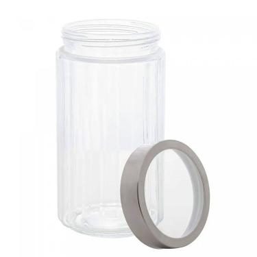 Imagem de Porta Mantimento de Vidro com Tampa de Aço Inox e Acrílico Sydney 1,6L 7119 - Lyor