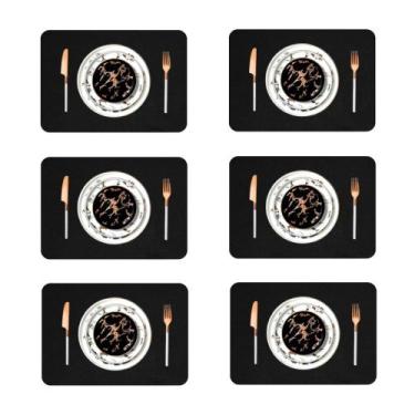 Imagem de 16 Jogo Americano COURO  Impermeável Limpa Facil para MESA - GENERTOY,