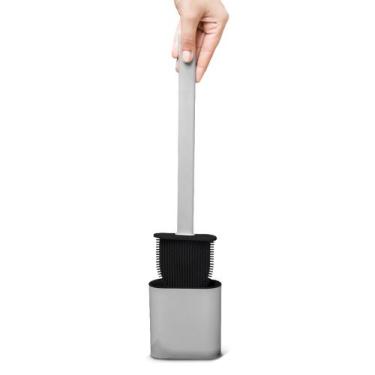 Imagem de Escova Sanitário De Silicone Vaso P/ Banheiro Cinza - Dolce - Dolce Ho