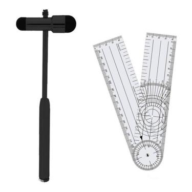 Imagem de Kit Fisioterapia Goniômetro Grande + Martelo De Buck