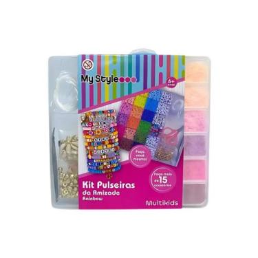 Imagem de Brinquedo Infantil Kit Pulseiras da Amizade My Style M Rainbow Multiki