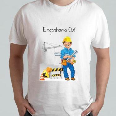 Imagem de Camisa Profissão Engenharia Civil - Porto Blue, Branco, G