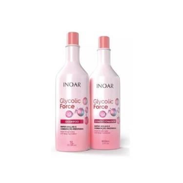 Imagem de Shampoo 1l e Condicionador 800ml - Inoar Glycolic Force